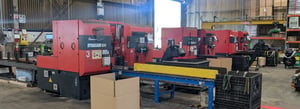 Sullivan Steel's red dyna daws for in-house sawing