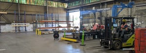 Sullivan Steel's receiving and loading area for rapid order shipments