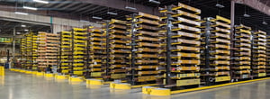 Sullivan Steel's warehouse storing specialty bearing steel